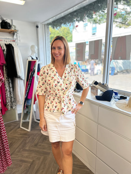 ROSIE Tie Front Blouse