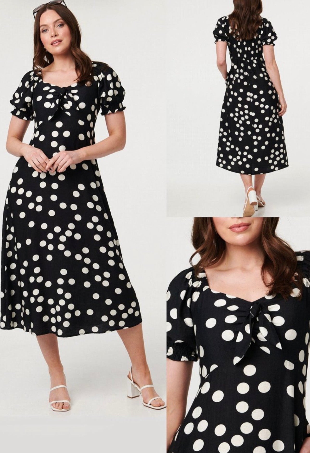 FERN Spotted Midi Dress