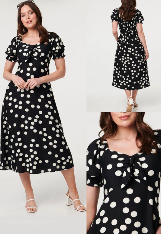 FERN Spotted Midi Dress