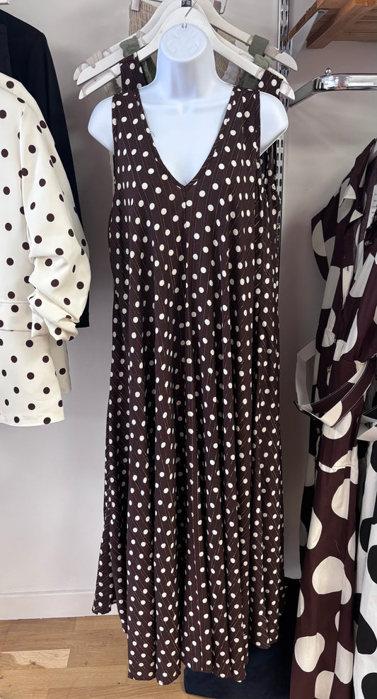 NANCY Sleeveless Parachute Spot Dress