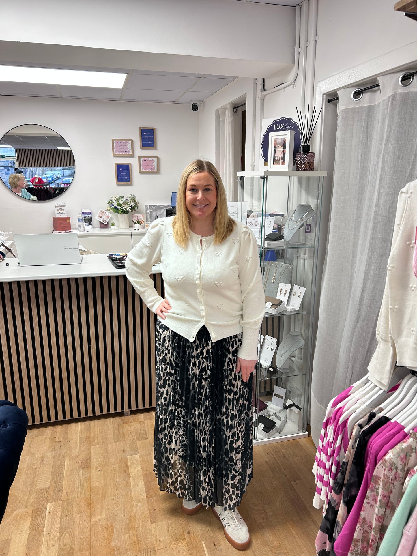 AURORA MIDI Length Skirt - pleated