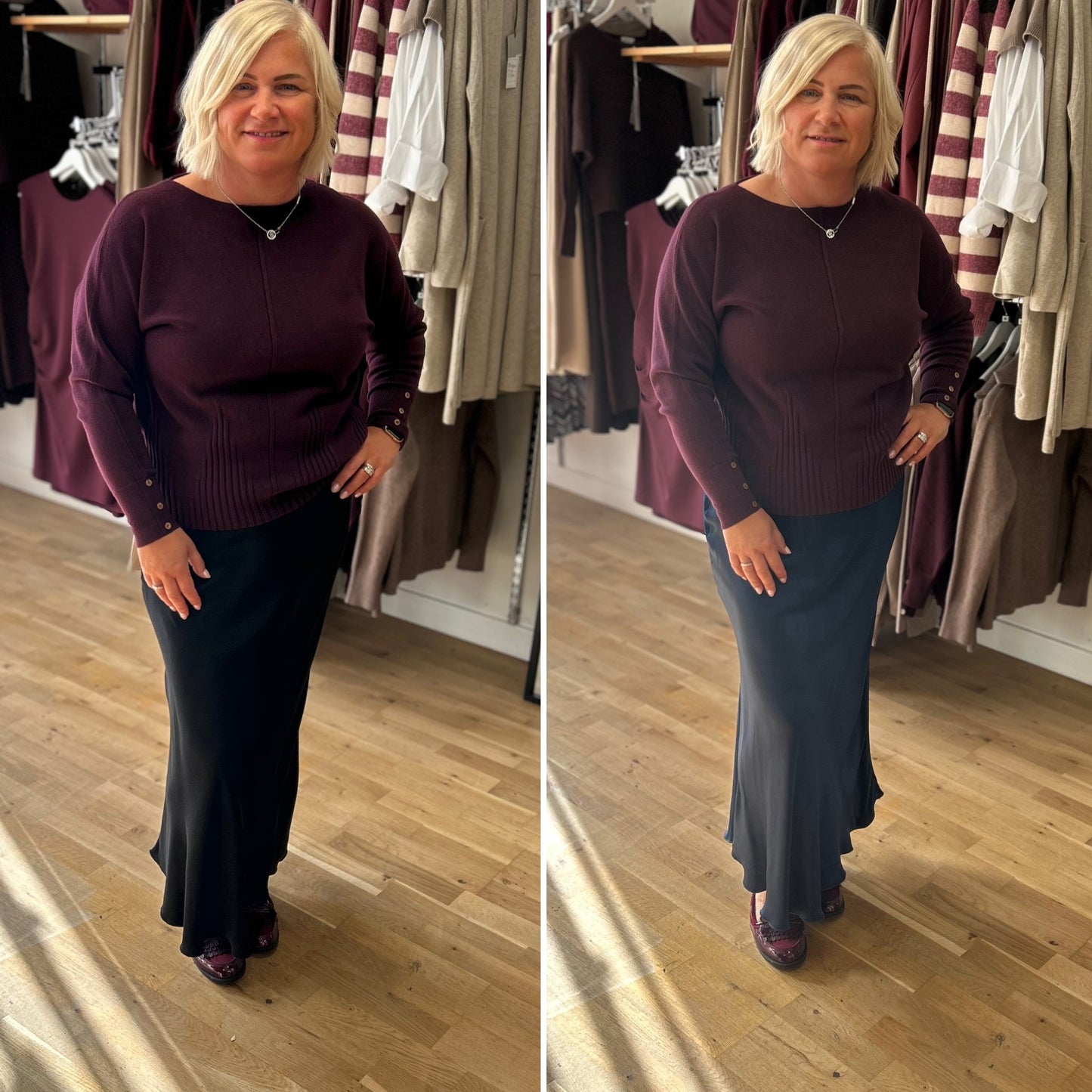 SIENNA Satin Style Maxi Skirt