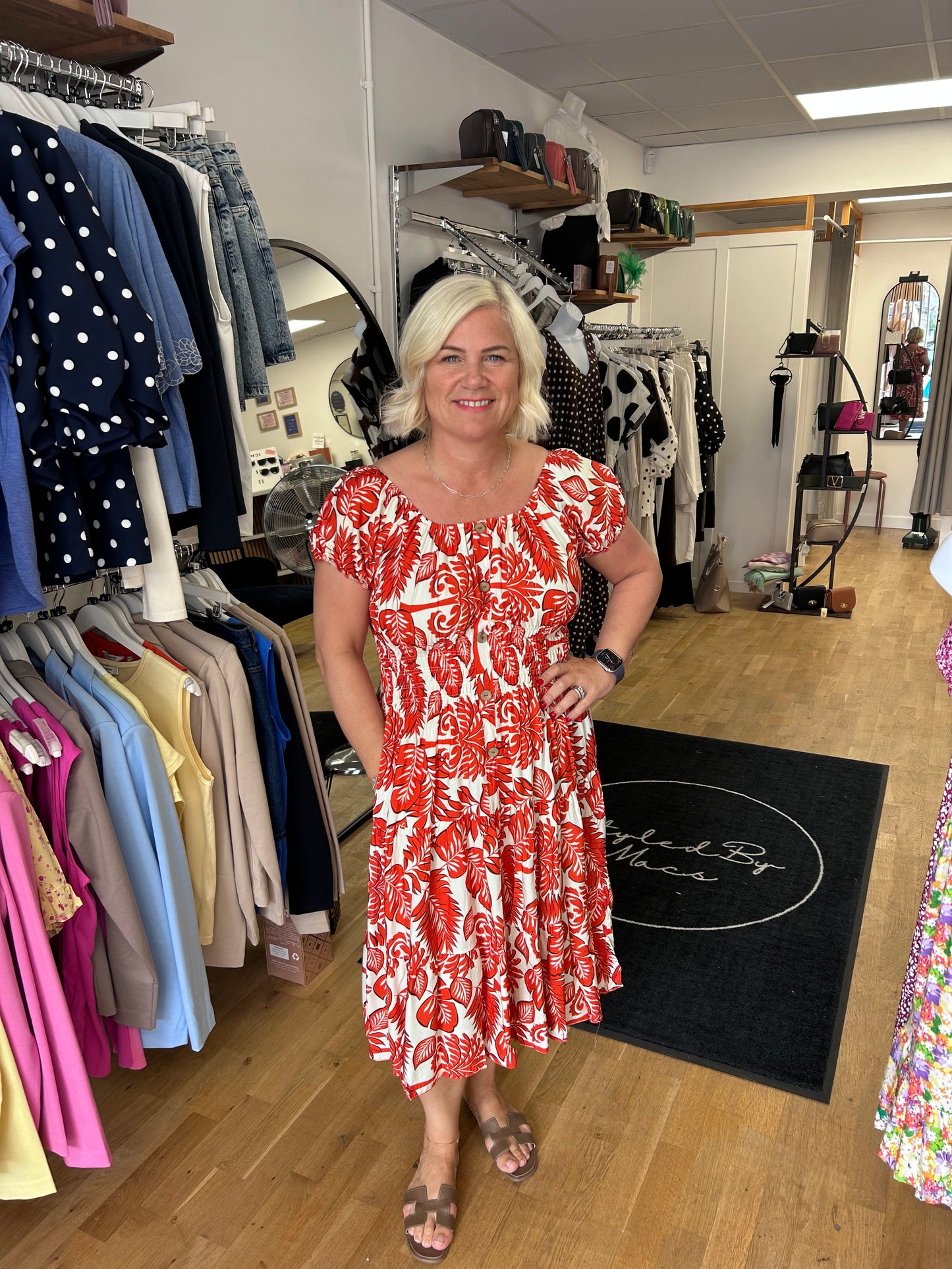 CALLA Bardot Midi Dress