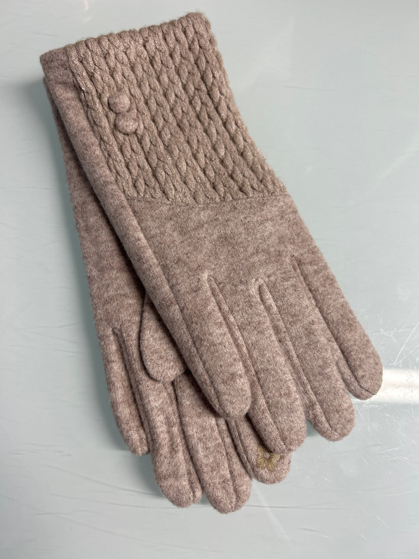 LUXE Knitted Detail Gloves