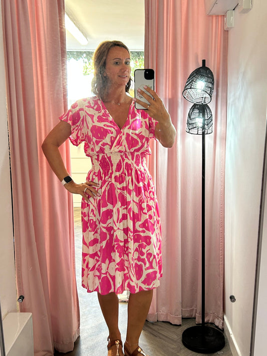 CALLA V Neck Midi Dress
