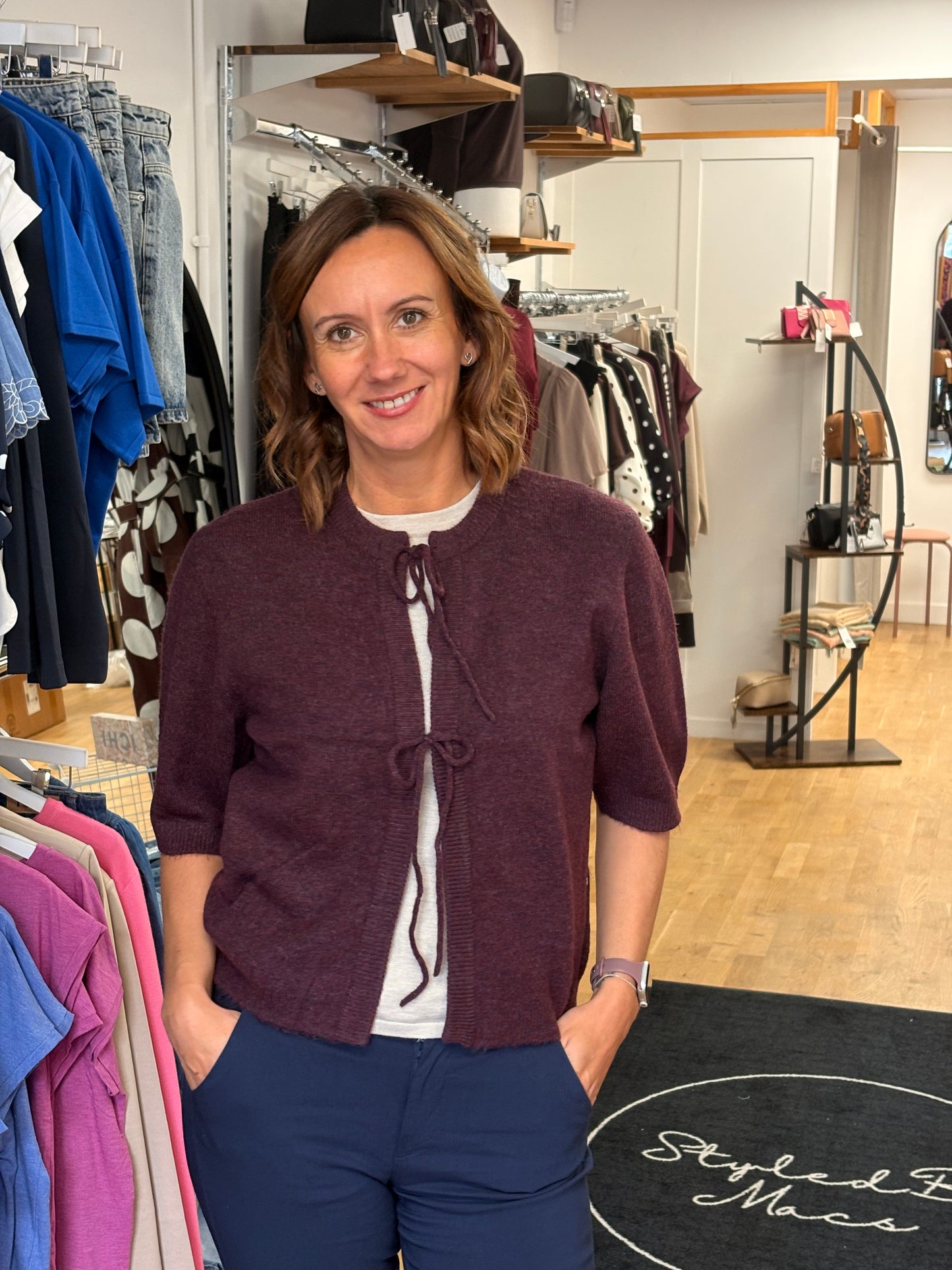 SIMONI Bow Tie Cardigan