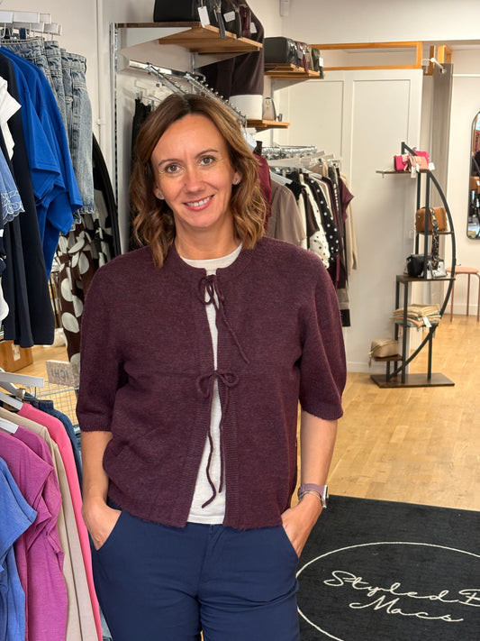 SIMONI Bow Tie Cardigan