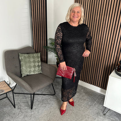 SATU Byoung Lace Long Sleeve Dress