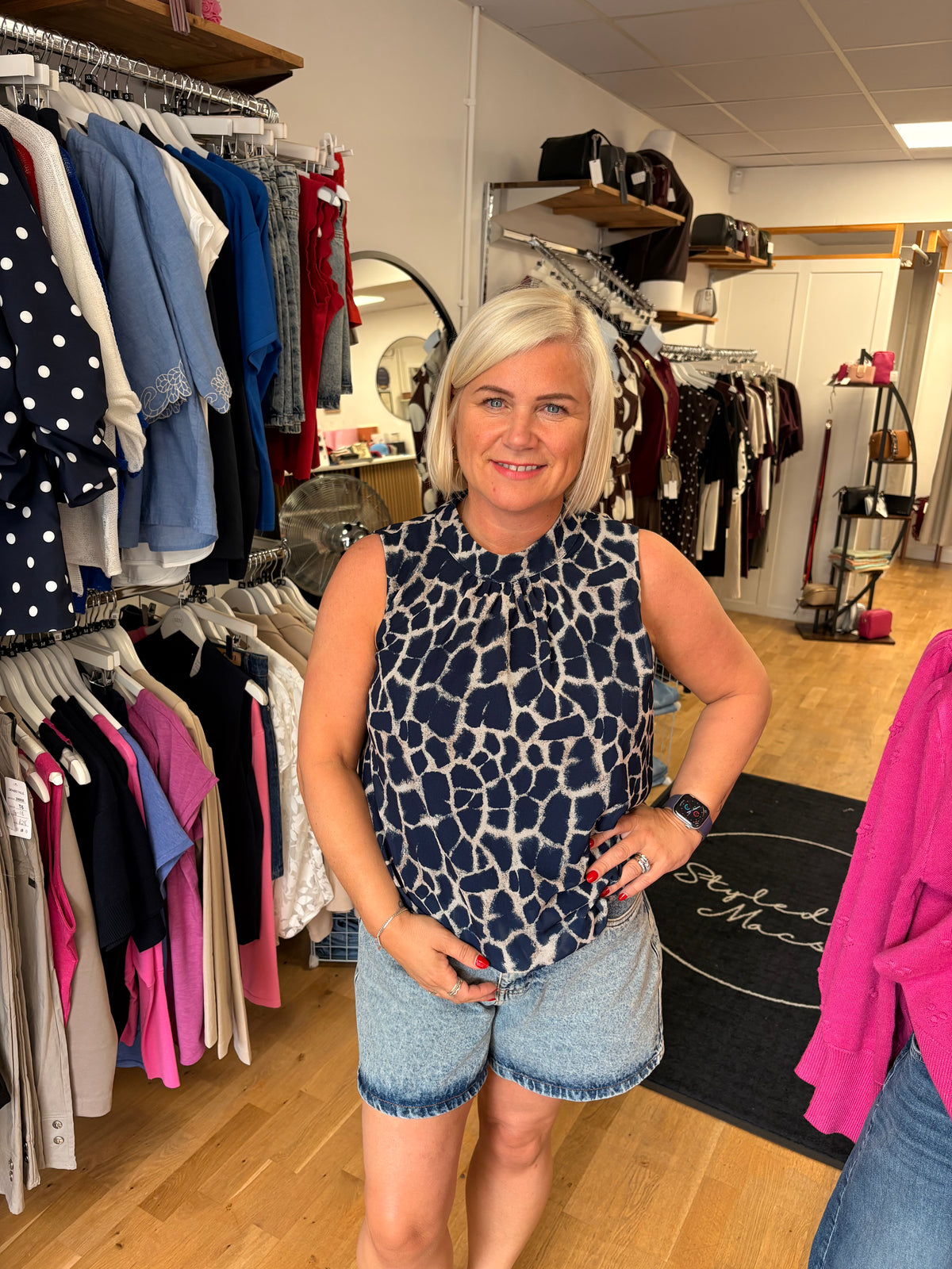 DOLLY Racer Neck Blouse