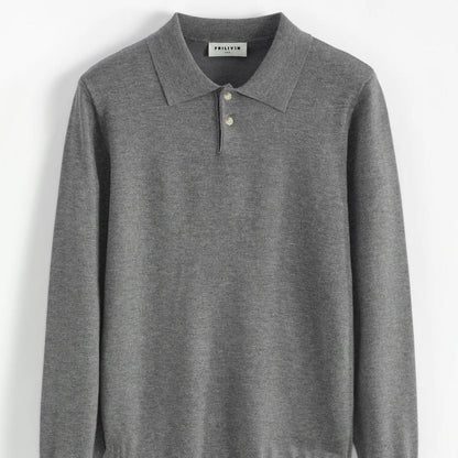 GABRIEL Knitted Long Sleeve Polo shirt
