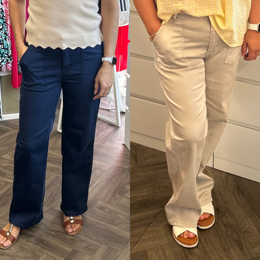 JASMINE Wide Leg Chino