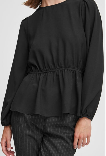 BYoung HACA Peplum Long Sleeve Blouse