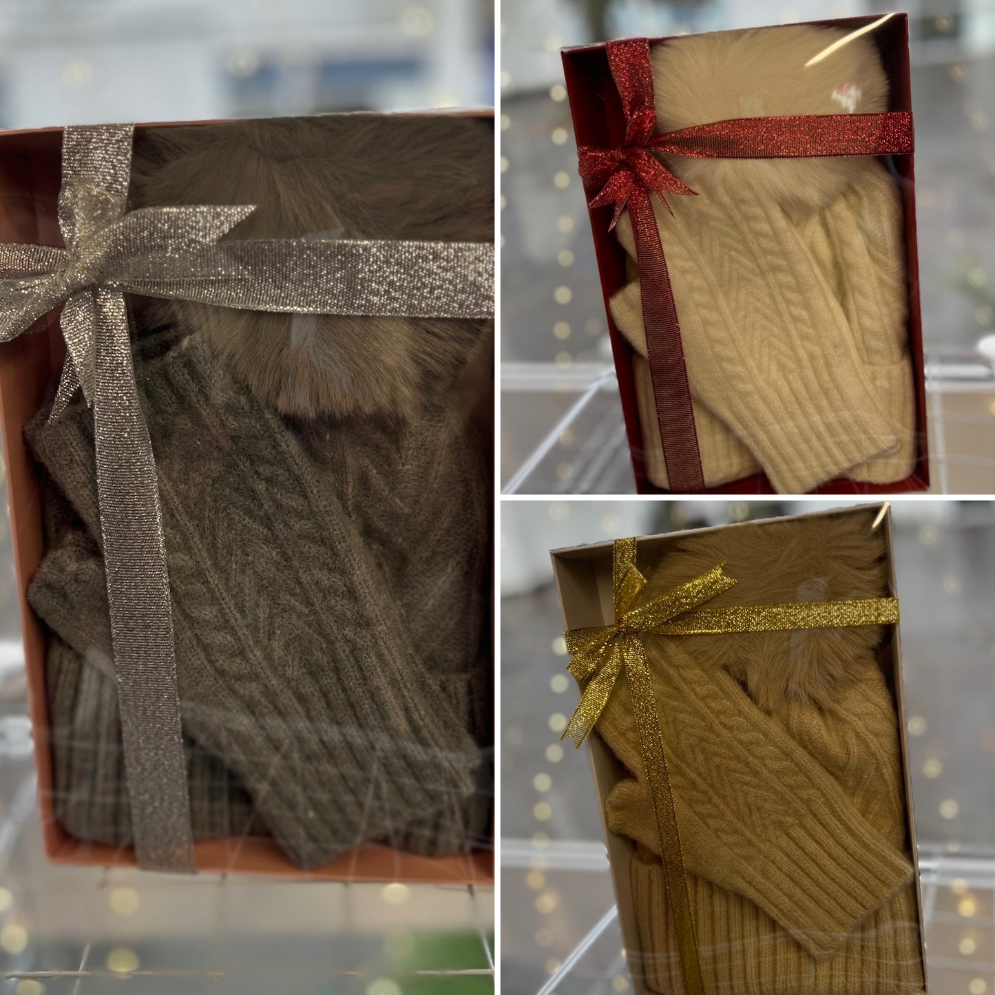 LUXE Cashmere Blend Hat & Fingerless Gloves Set