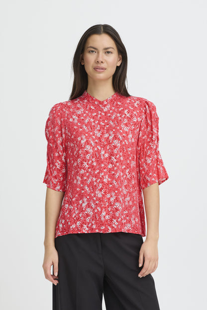 ICHI Vera Short Sleeve Blouse